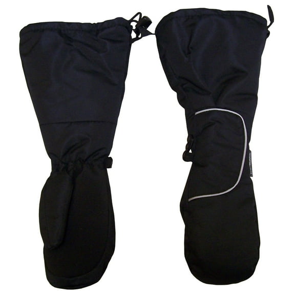 N'Ice Caps Kids Unisex Waterproof Elbow Length Mittens Thinsulate Snow Gloves, Black