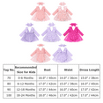 thumbnail image 2 of FYMNSI Baby Girls Long Sleeve Lace Princess Tutu Dresses Infant 3D Butterfly Tulle Romper Dress Toddler Purple Clothes 18-24 Months, 2 of 4