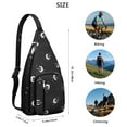 thumbnail image 3 of Star Map Sling Backpack - Celestial Navigation Print Design, Lightweight Anti-Theft Daypack for Alternative Fashion Students, 3 of 4