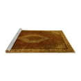 thumbnail image 2 of Ahgly Company Machine Washable Indoor Square Medallion Yellow Traditional Area Rugs, 8' Square, 2 of 4