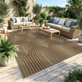 thumbnail image 4 of LOKHOM 6'x9' Faux Jute Outdoor Rugs, Geometric Area Rug for Living Room, Washable Non Slip Indoor Outdoor Carpet for Patio Backyard Bedroom, Multicolor Brown, 4 of 9