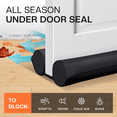 thumbnail image 3 of Comfyanno Under Door Draft Stopper - Bottom Door Gap Filler & Seal - Windproof Coating Cover - Fits 24” to 30” Door - Block Noise, Sound, Hot Air, Light, Wind - Easy Install Draft Blocker - Black, 3 of 7