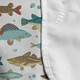 thumbnail image 4 of Fish Microwave Oven Cover, Colorful Ocean Fish Cartoon Pufferfish Blowfish Exotic Japanese Cuisine Theme, Water Resistant Organizer with Pockets for Kitchen, 36" x 12", Multicolor, by Ambesonne, 4 of 4