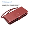 thumbnail image 6 of Tiflook Wallet Case for iPhone 17 Air 6.5" 5G 2025, PU Leather ID Cash Credit Card Slots Holder Carrying Pouch Folio Flip Cover [Detachable Magnetic Hard Cases] Lanyard - Wine Red, 6 of 6