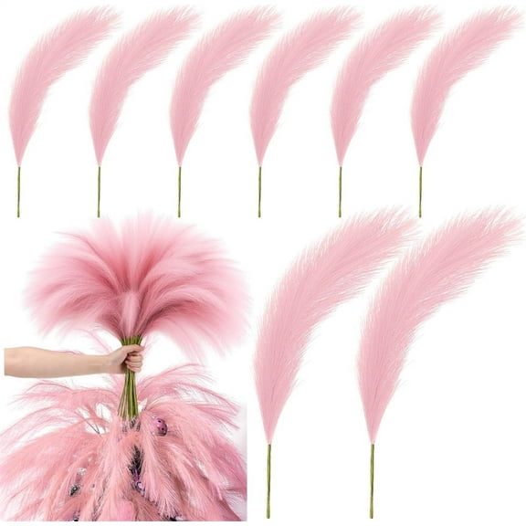 Triani 20Pcs Christmas Tree Topper Xmas Tree Artificial Picks 17.7 Inch Christmas Tree Topper Decor Fluffy Picks Christmas Ornaments for Party Office Home(Pink)