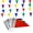 Colorful (Big), variant on Racing Bunting Pennant Banner Flags -  Black White Checkered Theme Plastic Triangle Garland for Race Car/One Happy Dude First Birthday/Garage Party Decorations 4 Strings