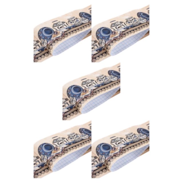 relayinert 3D Pattern Wall Removable Stickers Easy And Affordable Home Décor Solution Decorative Stickers Blue Persian pottery 5Set