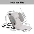 thumbnail image 3 of Adjustable Power Lifting Bed Backrest for Elderly Patient Injured, Sit-up Back Rest Chair for Neck Lumbar Back Support, Electric Lifting Backrest for Bed (Gray with Armrest), 3 of 10