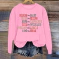 thumbnail image 2 of Tanghaowl Sweatshirts for Women Loose Fit Oversized Sweatshirts Hoodies Crew Neck Pullover Sweaters Casual Comfy Fall Fashion Outfits Pink XL, 2 of 4