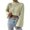 Light Green, variant on Wutalume Women's Solid Color Casual Bell Sleeve Knitted Short Sweater, Versatile Flared Sleeve Top, Lightweight Pullover for Transitional Seasons,Camel L