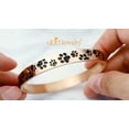 thumbnail image 6 of ‎555Jewelry Stainless Steel Dog Lover Paw Print Solid Slip-On Cuff Bangle Bracelets for Women & Girls, Rose Gold, 6 of 7