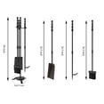 thumbnail image 4 of Juego de herramientas para chimenea Fire Beauty, 4 piezas, hierro forjado negro, 4 of 8