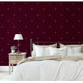 thumbnail image 5 of S4Sassy Peel and Stick Wall Covering, Urban Chic Tiny Floral Diamond Print Removable Vinyl- Modern Walls Mural, Burgundy Instant Wall Makeover Wallpaper for Bedroom, Bathroom, Interior -25"x60", 5 of 9