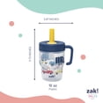 thumbnail image 2 of Zak Designs Capri Toddler Tumbler For Travel or At Home, 10oz 2-Pack Durable Plastic Sippy Cups With Handle and Leak-Proof Design are Perfect For Kids (Mainstreet and Lapis), 2 of 7
