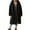A-Black, variant on Girls Winter Fuzzy Coat Solid Color Fleece Hoody Jackets Faux Fur Warm Winter Outwear Jackets A-Olive Green