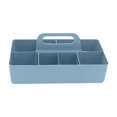 thumbnail image 3 of Organizador de caja apilable de caja portátil Organizador de maquillaje de 8 Compartimentos de limpieza con mango Bin de canasta dividida para Azul, 3 of 8