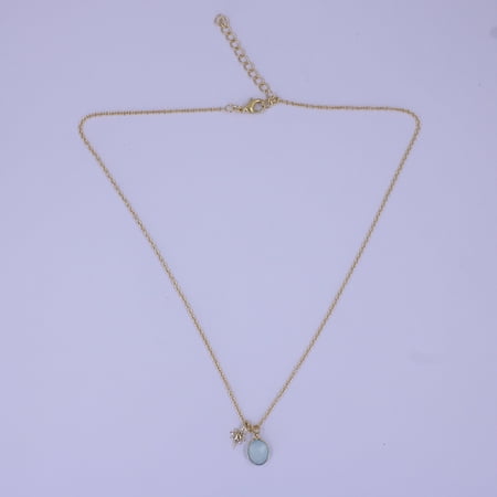 Maya Chalcedony 18k Gold Plated Necklace, pendant Chain jewelry