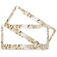 thumbnail image 2 of License Plate Cover Gold with White Floral Wreath Car Tags Frames Holder 2 Pcs Set Tropical Plants Watercolor Flowers Quality Aluminum Metal License Plate Frames for US And CA, 2 of 6