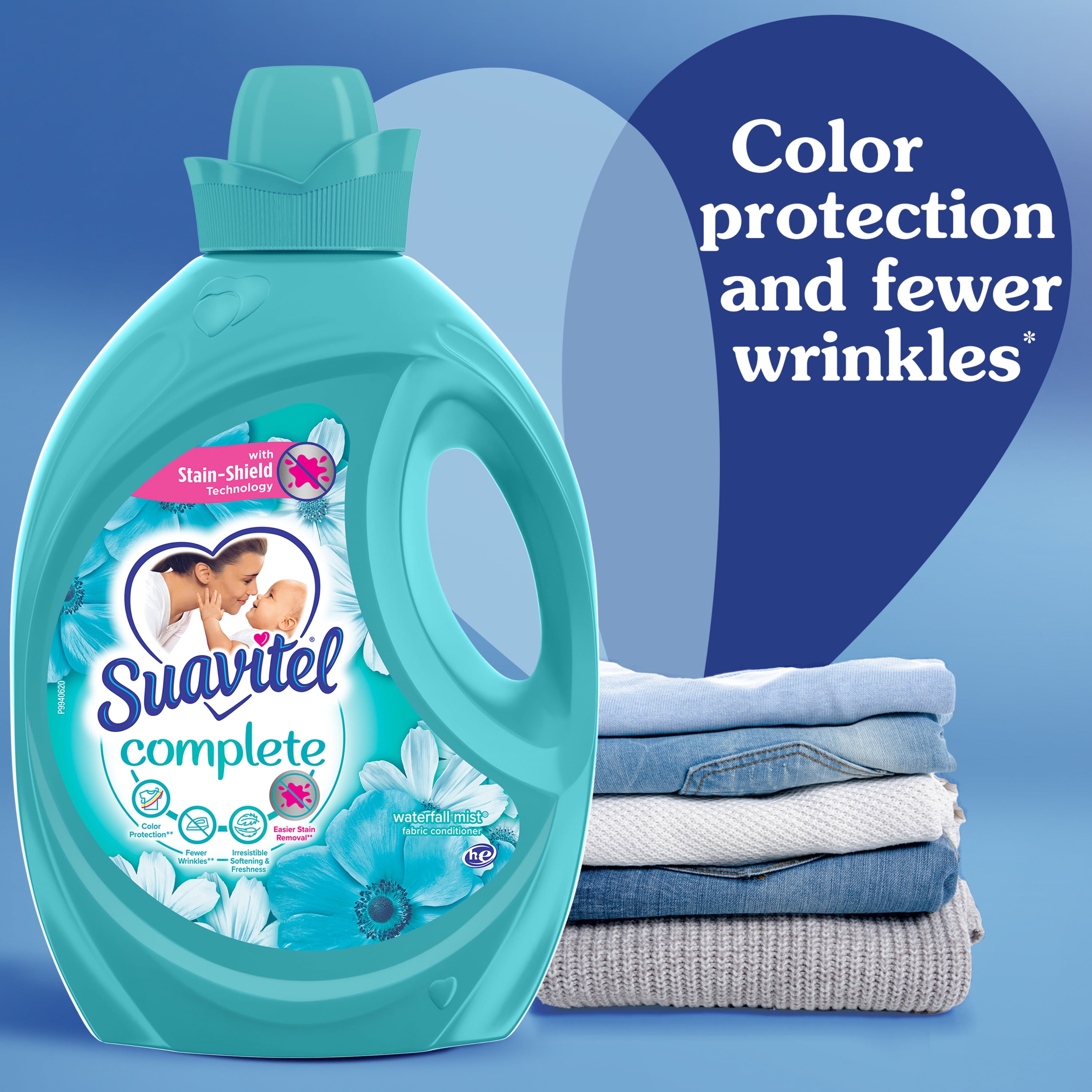 Suavitel Complete Liquid Fabric Conditioner, Waterfall Mist, 105 oz