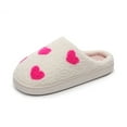 thumbnail image 6 of Women'S Slipper Heart Love Indoor Outdoor House Slipper Fuzzy Fluffy House Shoes Valentine'S Day Gift Cute Flat Slides Pink US: 9.5, 6 of 9