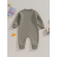 thumbnail image 4 of Jxzom Newborn Baby Boy Girl Fleece Romper Jumpsuit Solid Color Long Sleeve Thick Sweater One Piece  Warm Winter Outfit Clothes, 4 of 8