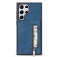 thumbnail image 4 of Feishell Back Flip Case for Samsung Galaxy S23 Ultra,Premium PU Leather Wallet Cover with ID Credit Card Holder & Zipper Pocket Magnetic Metal Button Kickstand Shockproof Phone Case,Blue, 4 of 6