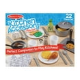 thumbnail image 4 of Melissa & Doug 22-Piece Play Kitchen Accessories Set - Utensils, Pot, Pans, and More, 4 of 10