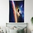 thumbnail image 3 of Outer Space Decor Wall Hanging Tapestry, Comet Approaches Glowing Planet Scientific Facts Realities In Solar System World Scene, Bedroom Living Room Dorm Accessories, By Ambesonne, 3 of 5