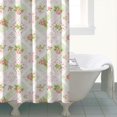 thumbnail image 4 of Pioneer Flower Floral Print Pattern Shower Curtain 84"x72", Bathroom Decorative Shower Curtain Set with 12 Hooks, Waterproof Washable, 4 of 6
