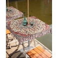 thumbnail image 2 of Boanket Outdoor Tablecloth with Umbrella Hole for Patio/Picnic/Party/Camping, Vintage Boho Waterproof Table Cloth Square Cover Washable, Modern Geometric Aesthetics Abstract Art 54"x 54", 2 of 7