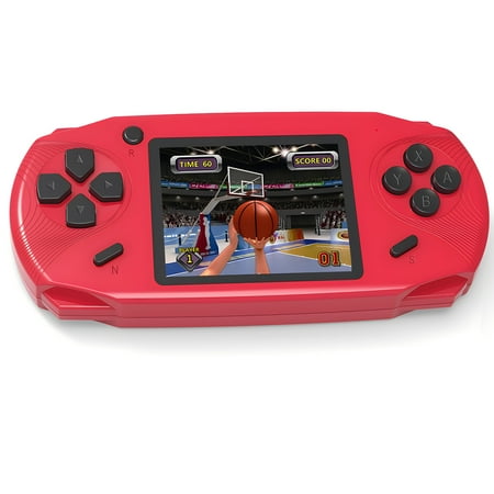 Beijue Rechargeable 16 Bit Handheld Game Console Toy for Kids with 3.0'' Color LCD 100 Games (Red)