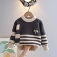 thumbnail image 2 of Gpaecead Kids Girls Boys Pattern Round Neck Long Sleeve Sweater Casual Knitted Pullovers Tops 2-8 Years Gray, 2 of 7