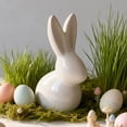 thumbnail image 1 of Uuiauoio Easter Bunny Figurine, Ceramic Rabbits for Spring Easter Decoration, Modern Art Cute Rabbit Statues for Home Decor, Office Table, Holiday Party, 1 of 6