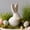White, variant on Ceramic Q Bunny Figurine White Rabbit Ornament Easter Bunny Decor for Desktop Windowsill Shelf Easter Table Decor