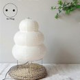 thumbnail image 2 of LED Japenese Rice Paper Decorative Table Lamp Modern Atmosphere Night Light Bedside Lamp for Restaurant Cafe EU Plug, 2 of 5