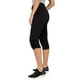 thumbnail image 2 of Khombu Women's Stretch Capri Pant (Black,XL), 2 of 3