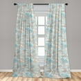 thumbnail image 5 of Ambesonne Nautical Curtains, Pastel Toned Seashells, Pair of 28"x63", Tan Turquoise White, 5 of 5