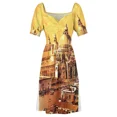 thumbnail image 5 of Basilica di Santa Maria in Venice Italy. Watercolor painting of Venice Sleeveless Dress summer dress women 2024 luxury dresses, 5 of 7
