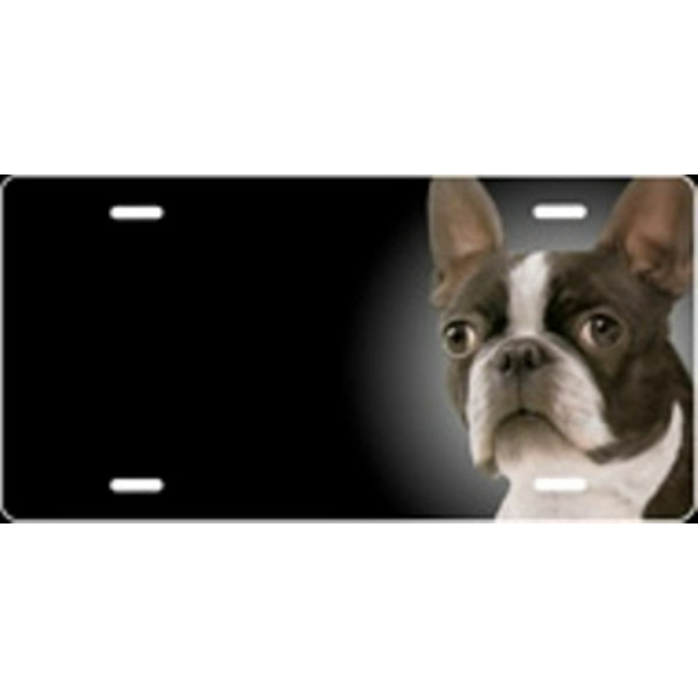 Boston Terrier Airbrush License Plate Free Personalization