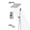 Brushed Nickel, variant on Sumerain Shower System, Shower Faucet Set Complete with Waterfall Tub Spout, 8" Rain Shower Head and HandHeld, Chrome Finish