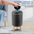 thumbnail image 2 of Papelera impermeable Pukomc Smart Sensor para cocina, color negro, 2 of 8