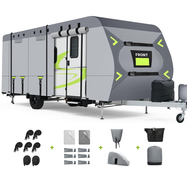 Funda para autocaravana Xenjum, resistente, 8 capas, 22 a 24 pies, para todo tipo de clima