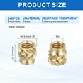 thumbnail image 2 of 46 Pcs Insertos Roscados, Inserto de Calor de Latón M3 para Impresión 3D, M3x4.5x4.5mm, 2 of 6