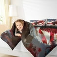 thumbnail image 4 of Feelyou Kawaii Eagle Child Queen Comforter Set, Independence Day Bedding Sets, Retro American Flag Reversible Bedding Comforter Set, Breathable Home Decor, 3-Piece, 4 of 8