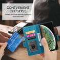 thumbnail image 6 of Designed for iPhone X/XS Wallet Case, with Card Slots Strong Magnetic Closure PU Leather Flip Fold Shockproof Kickstand Durable Purse Flip Case for iPhone X/XS - Blue, 6 of 7