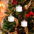 thumbnail image 5 of AuroraX Gift Box Christmas Decorations 2025 White Shatterproof 3 Pcs Christmas Tree Ornaments Christmas Ball Ornaments Winter Hanging Decor for Home, 5 of 6