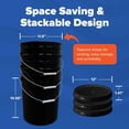 thumbnail image 2 of ePackageSupply 5 Gallon Bucket - Food Grade Bucket with Airtight Gasketed Tear Strip Lid, BPA-Free, Heavy-Duty 90 Mil HDPE Plastic Pail, Bulk Storage, Durable Container, Made in USA - Black, 6 Packs, 2 of 8