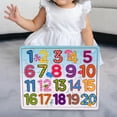 thumbnail image 4 of HILABEE Shape Matching Puzzle Busy Board Puzzles Activities Wooden Sorting Blocks Numbers, 4 of 6