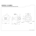 thumbnail image 5 of Kingston Brass KS3035BEX 3-Way Diverter Valve with Trim Kit, Oil Rubbed Bronze, 5 of 5