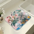 thumbnail image 4 of Yayeee Dish Drying Mat for Kitchen Counter 16" x 18" Microfiber Super Absorbent Coffee Decorative Pad, Vibrant Flowers, 4 of 9
